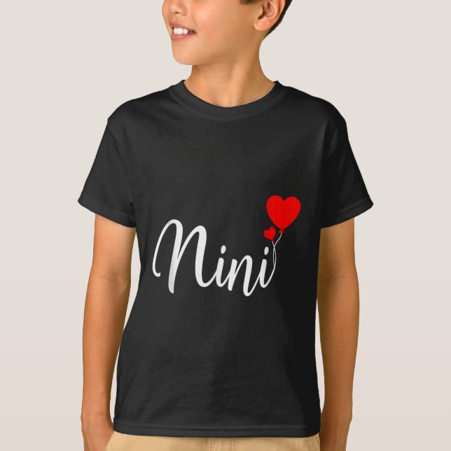 Camiseta Nini Sweetheart Design com Coração Romântico (Frente)
