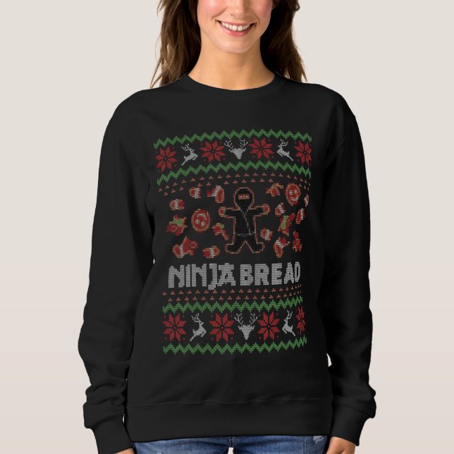 Camiseta Ninja Bread Gingerbre, doce de Natal (Frente)