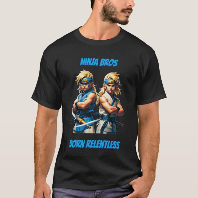 Camiseta Ninja Bros Nascidos Implacáveis Básico  (Frente)