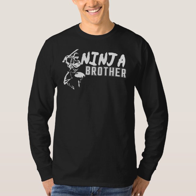 Camiseta Ninja Brother Matando Famílias Bday Para Irmãos B (Frente)