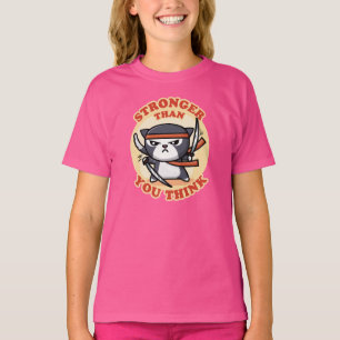 Camiseta Ninja Cat Mais Forte Do Que Acha