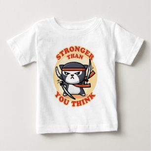 Camiseta Ninja Cat   Mais Forte Do Que Acha