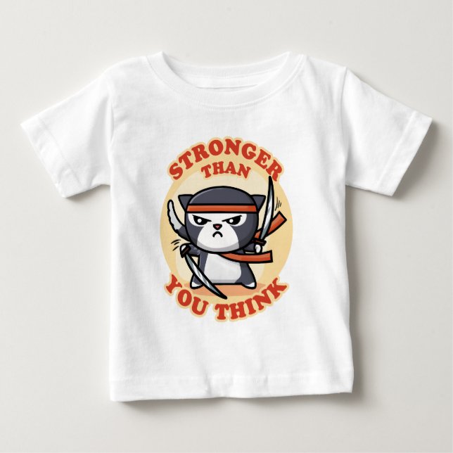 Camiseta Ninja Cat | Mais Forte Do Que Acha (Frente)