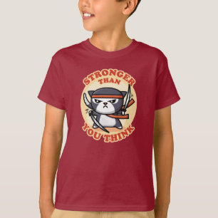 Camiseta Ninja Cat   Mais Forte Do Que Acha