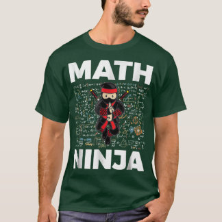 Camiseta Ninja da Matemática Divertido Para Amigo Aluno de 