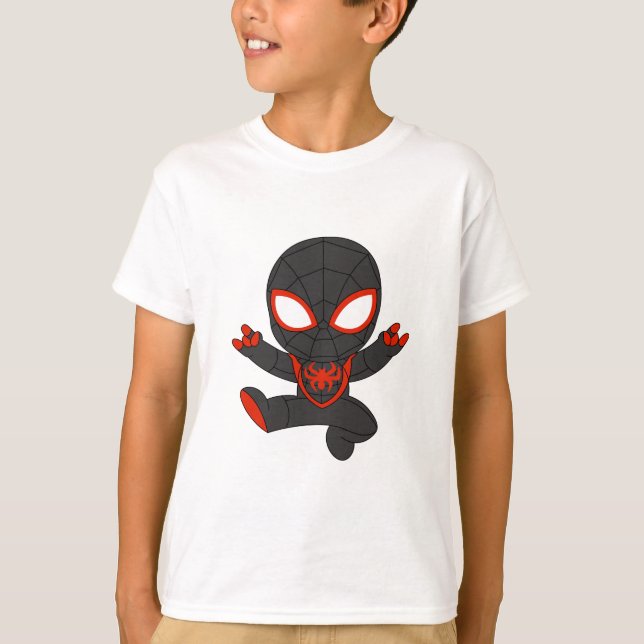 Camiseta Ninja de aranha preta (Frente)