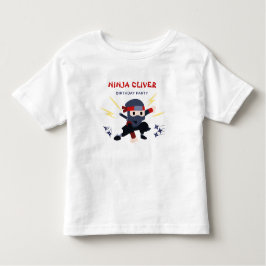 Camiseta Ninja de Karate de Aniversário Infantil