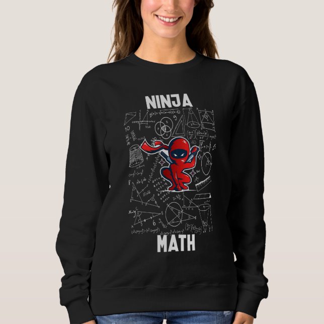 Camiseta Ninja De Matemática Para Professores De Matemática (Frente)