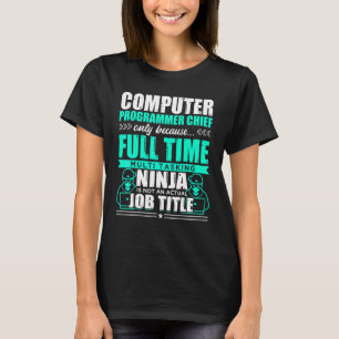 Camiseta Ninja de multitarefa principal do programador de c