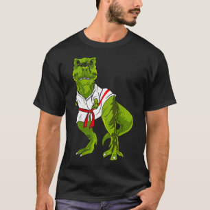 Camiseta Ninja Dinossaur Artes Marciais Engraçado Judo Kara
