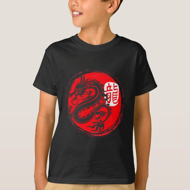 Camiseta Ninja Dragon Japonês Oriental Sun Japão Art (Frente)