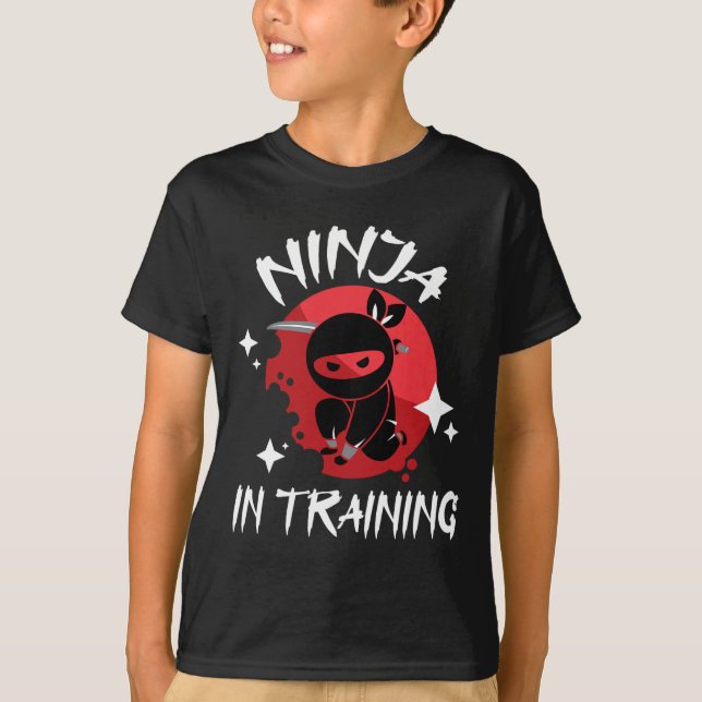 Camiseta Ninja Em Treinamento - Karate Taekwondo Mistura Ma (Frente)