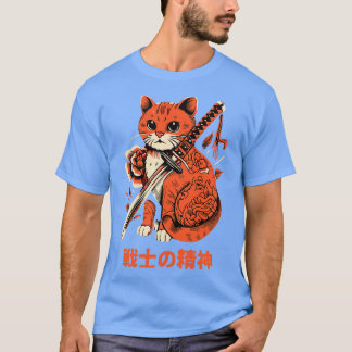 Camiseta Ninja Gato Samurai Japonês