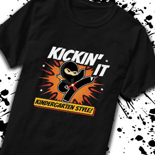 Camiseta Ninja Kindergartner - De Volta Ao Jardim De Infânc