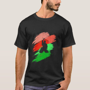 Camiseta Ninja legal Com Espada Do Japão E Cores Bonitas