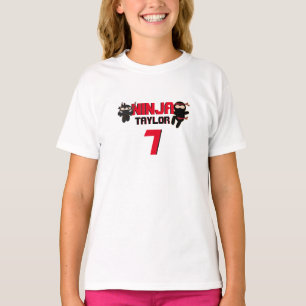 Camiseta NINJA Movie Star Warrior Bate no Karate Kids