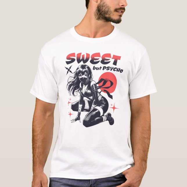 Camiseta Ninja Ninja, Anime Psicopata (Frente)