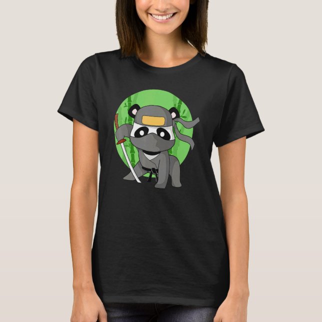 Camiseta Ninja Panda Bambus (Frente)