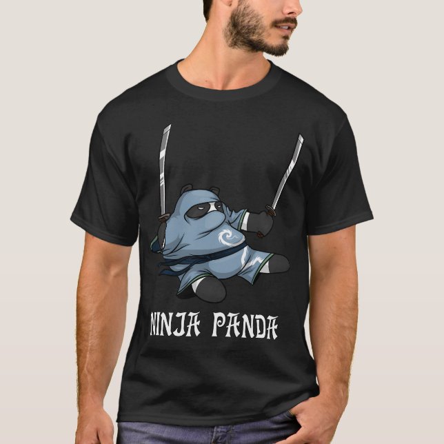 Camiseta Ninja Panda Urso Karate Samurai (Frente)