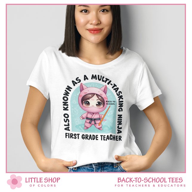 Camiseta Ninja Polivalente Personalizado de Primeiro Grau P (Criador carregado)
