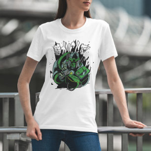 Camiseta Ninja Robot Japonês Estilo T Shirt Desenhar