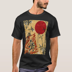 Camiseta Ninja Samurai Japonês Vintage Fighter Retro Ragla