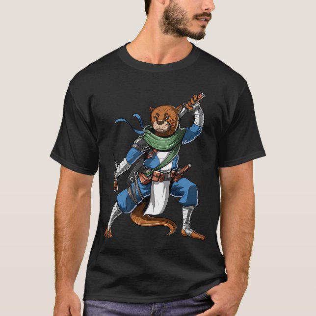 Camiseta Ninja Samurai Lontra (Frente)
