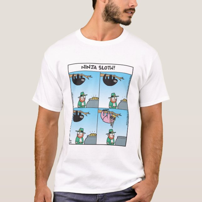Camiseta Ninja Sloth - Dia de São Patrício (Frente)