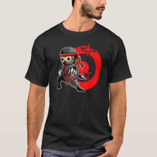 Camiseta Ninja Treinando Para Meninos Guerreiros Japoneses 