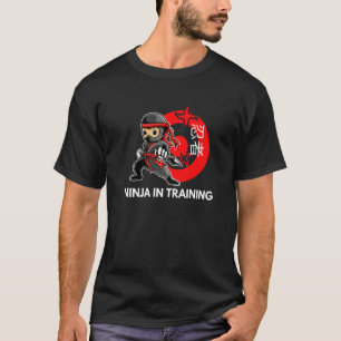 Camiseta Ninja Treinando Para Meninos Guerreiros Japoneses 