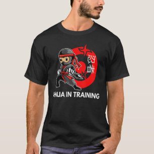 Camiseta Ninja Treinando Para Meninos Guerreiros Japoneses