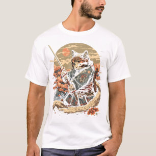Camiseta Ninja Ukiyo-E Anime Style Samurai