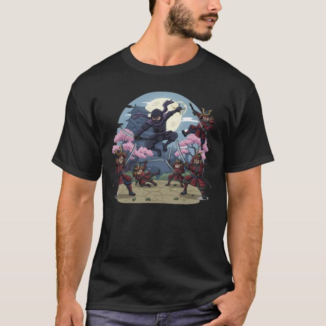 Camiseta Ninja versus Samurai (Frente)