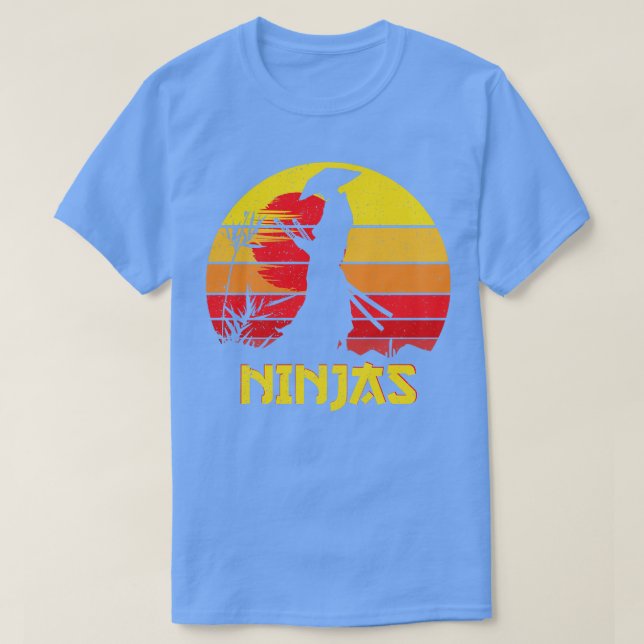 Camiseta Ninja Warrior Retro Vintage (Frente do Design)