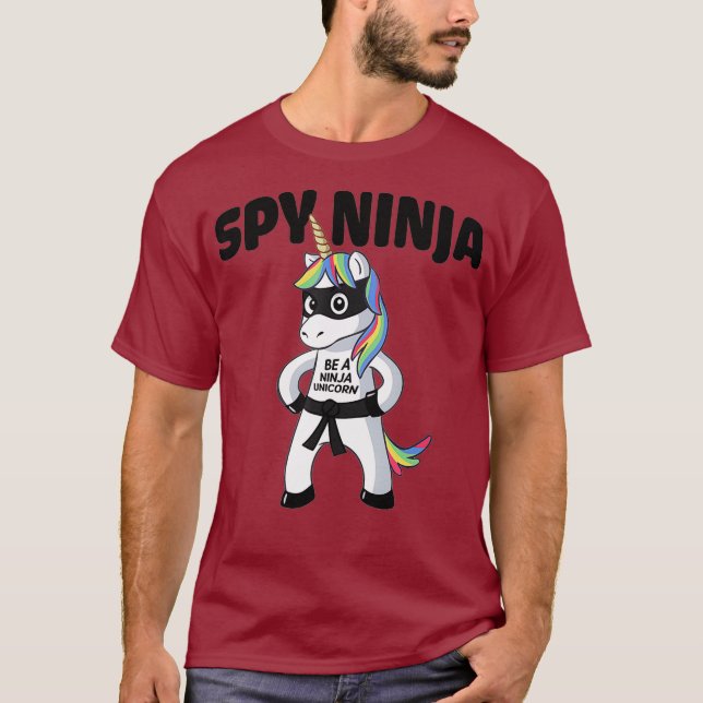 Camiseta Ninjas de jogos de espiões engraçados (Frente)