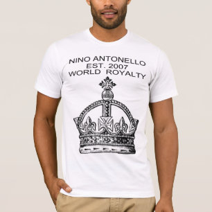 Camiseta Nino Antonello Est Foto da Coroa Mundial de Royalt
