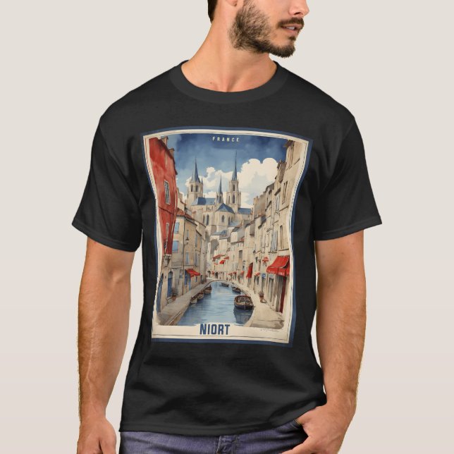 Camiseta Niort France - Turismo Viagens vintage (Frente)