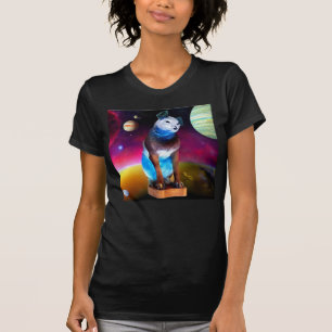 Camiseta Nipper, o Cachorro RCA fora do espaço e galáxia