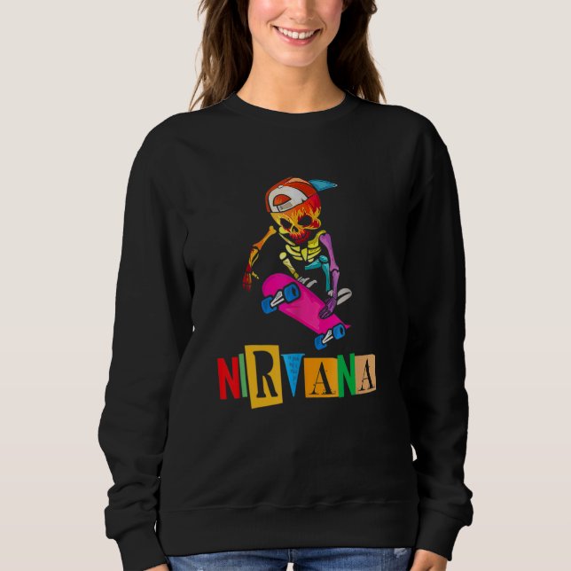 Camiseta Nirvanas Skateboard Skelton (Frente)