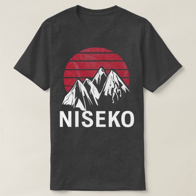 Camiseta Niseko Hokkaido Island Japão Red Flag Ski Resort S (Frente do Design)
