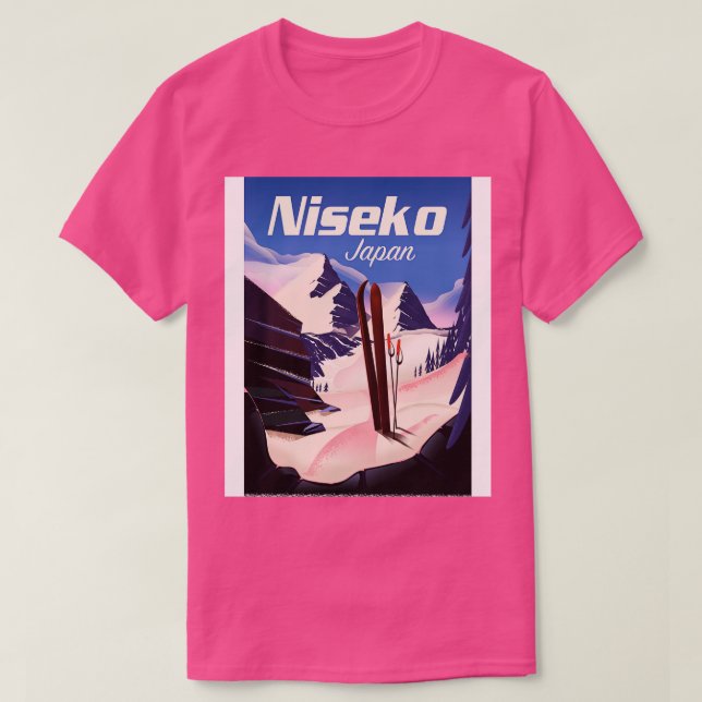 Camiseta Niseko Hokkaido vintage style poster (Frente do Design)