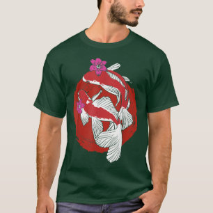 Camiseta Nishikigoi Cherry Blossom Koi Fish Pond Sakura Koi