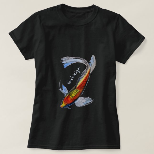 Camiseta Nishikigoi word for Koi Japonês carp art (Frente do Design)