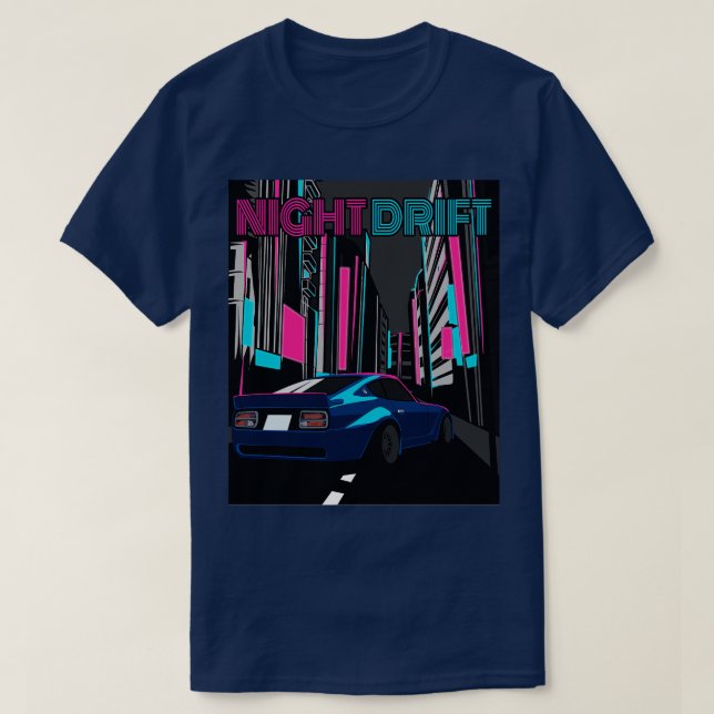 Camiseta NIssan FairLady Z 240z Night Drift (Frente do Design)