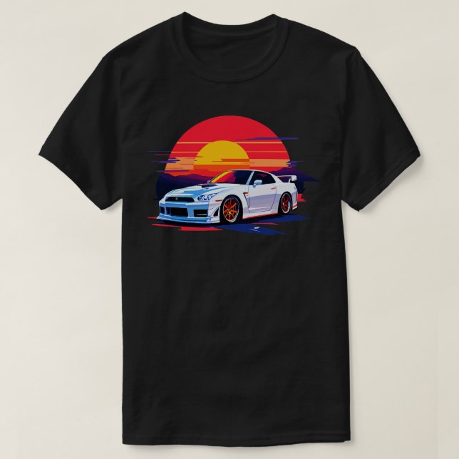 Camiseta Nissan gtr branco (Frente do Design)