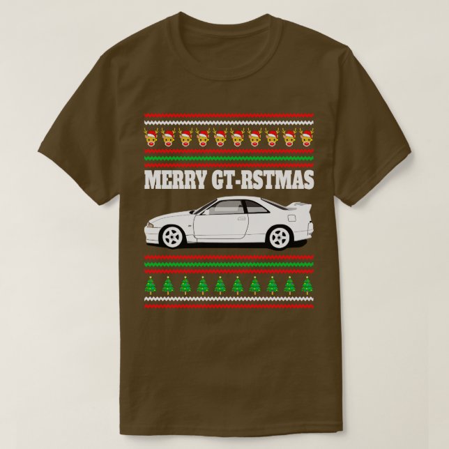 Camiseta Nissan Skyline GTR R33 Feliz Gtrstmas (Frente do Design)