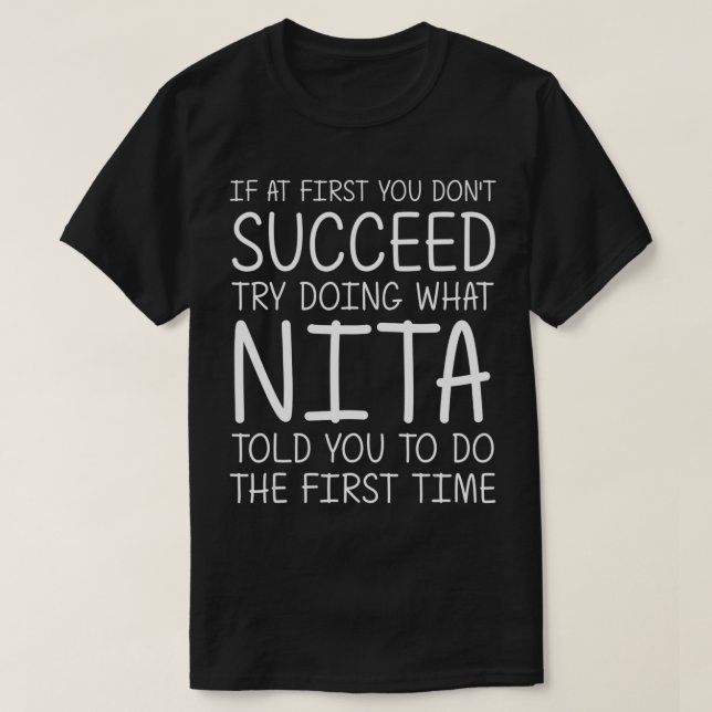Camiseta NITA Gift Name Personalized Birthday Funny Christm (Frente do Design)