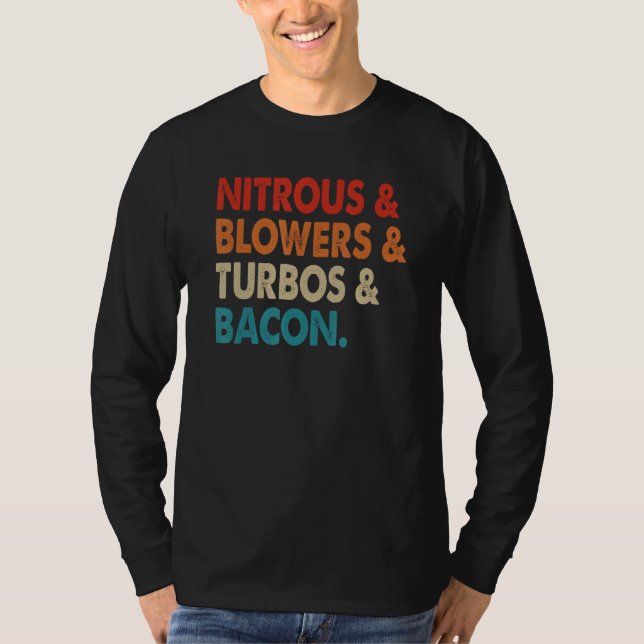 Camiseta Nitrous & Blowers & Turbos & Bacon (Frente)
