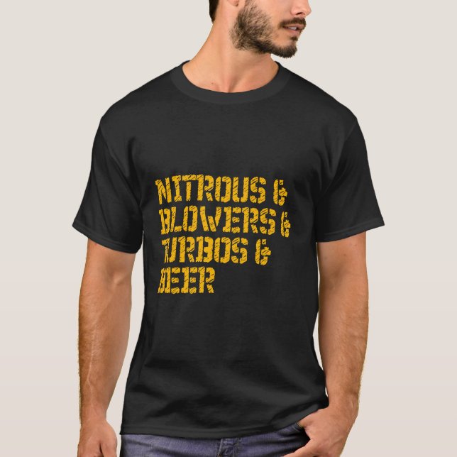 Camiseta Nitrous & Blowers & Turbos & Beer (Frente)