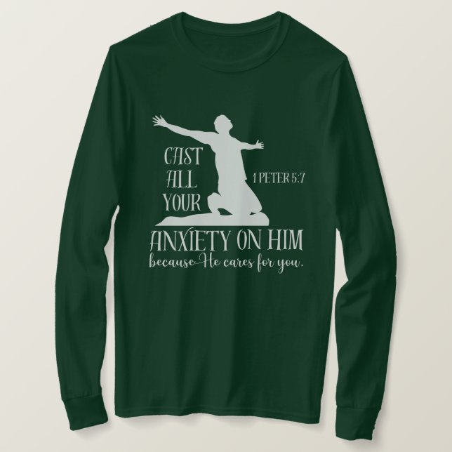 Camiseta NIV 1 Peter 5:7... - ... - ....................... (Frente do Design)